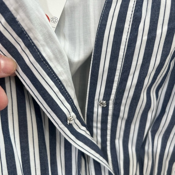 Quince 100% Organic Cotton Poplin Tiered
Maxi Dress Hudson Stripe Small NWT - Picture 8 of 13